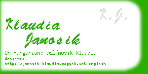 klaudia janosik business card